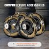 VEVOR Electric Trailer Brake Assembly, 12" x 2", 2 Pairs Self-Adjusting Electric Brakes Kit for 7000 lbs Axle, 5-Hole Mounting