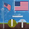 20 ft. Telescopic Aluminum Flagpole with U.S. Flag Ball