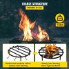 VEVOR Fire Pit Grate, Heavy Duty Iron Round Firewood Grate, Round Wood Fire Pit Grate 18", Firepit Grate with Black Paint